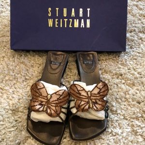 Stuart Weitzman butterfly flat sandal size 6